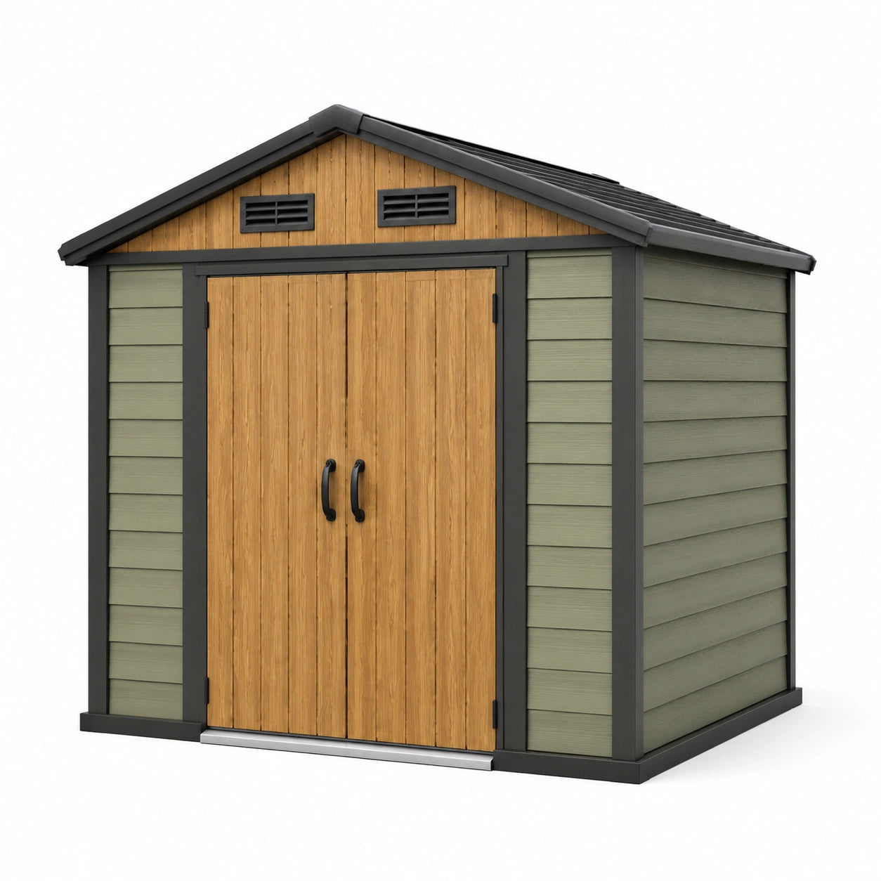 Abri de jardin en plastique avec portes doubles 185 x 152 x 226 cm