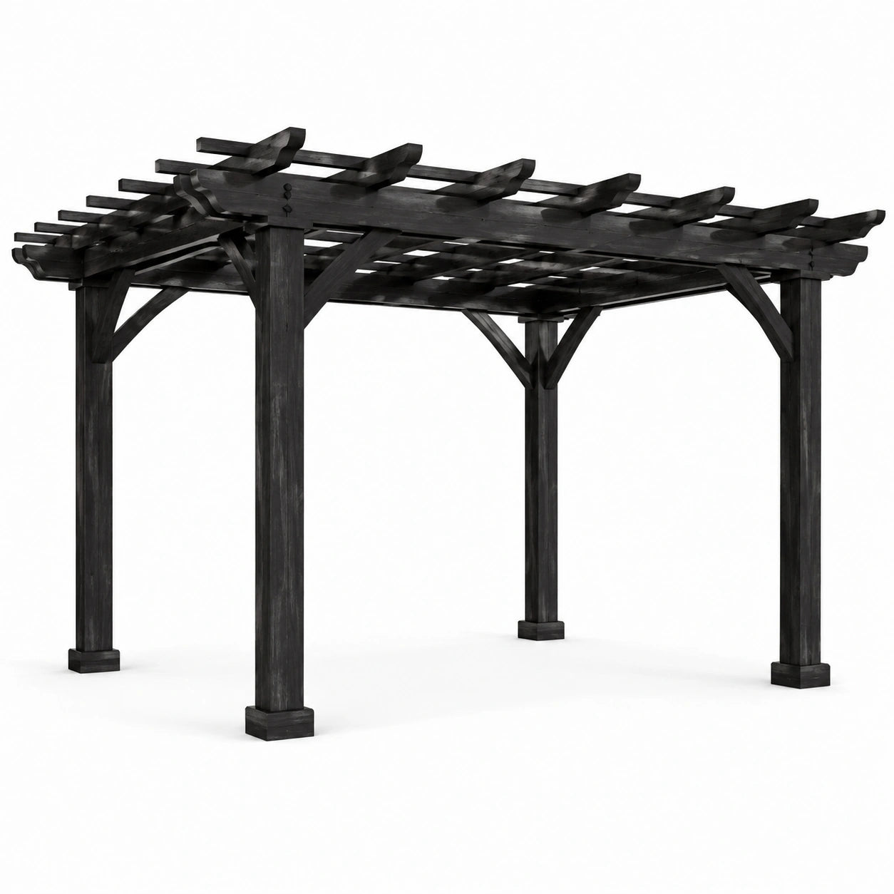 Pergola en bois noir 300x400cm