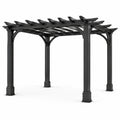 Pergola en métal noir 300x300 cm