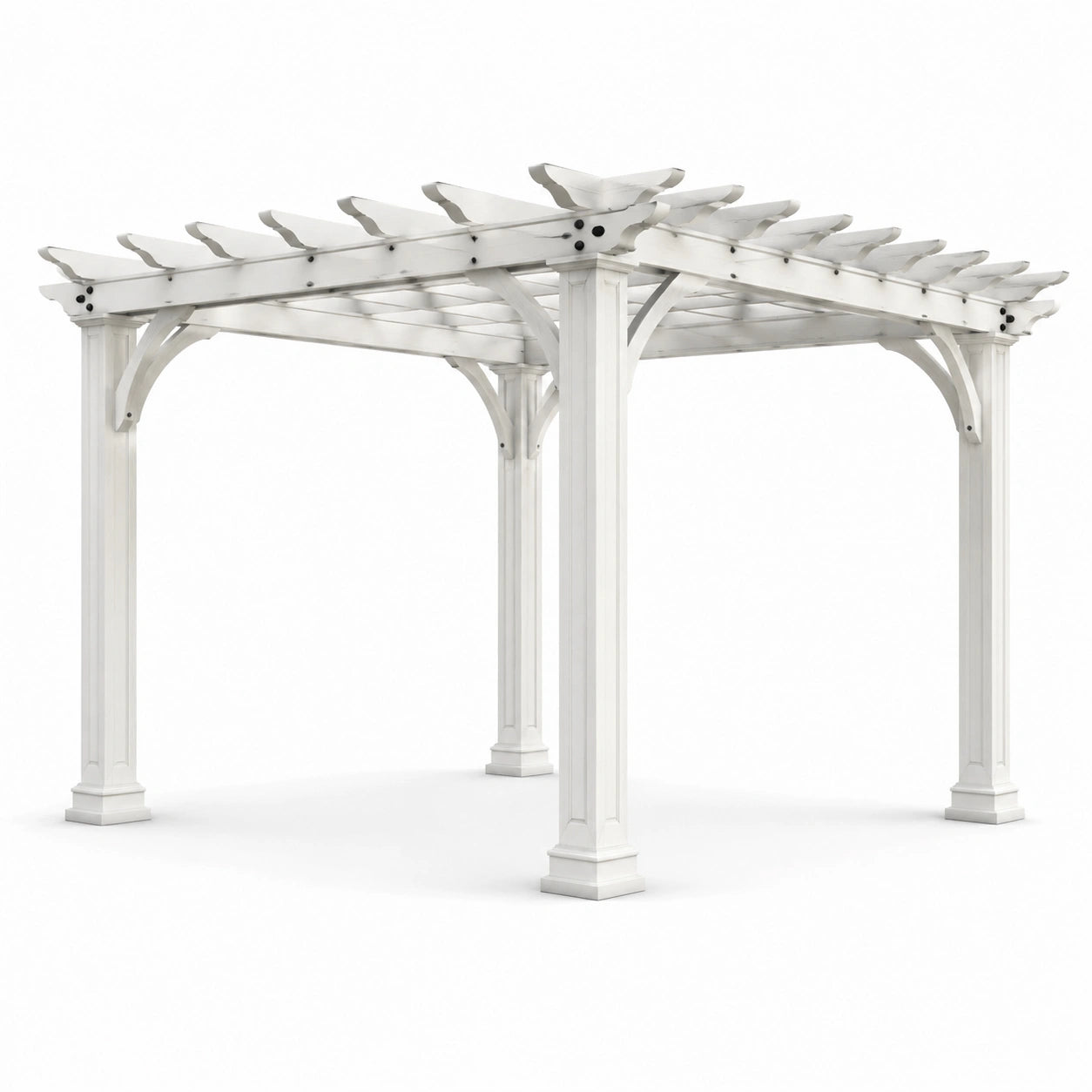 Pergola carrée en PVC blanc 3m x 3m