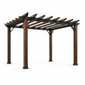 Pergola en bois d'eucalyptus et acier 3x4 m