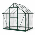 Serre en aluminium et polycarbonate 2m x 1.5m x 2m vert