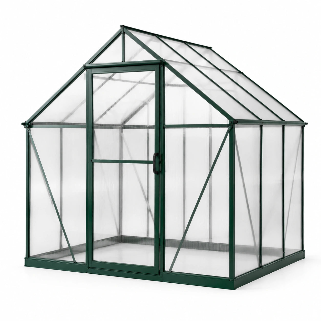 Serre en aluminium et polycarbonate 2m x 1.5m x 2m vert
