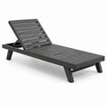 Chaise longue en aluminium gris foncé 200x65x35cm