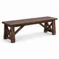 Banc en bois de pin brun 150x35x45 cm