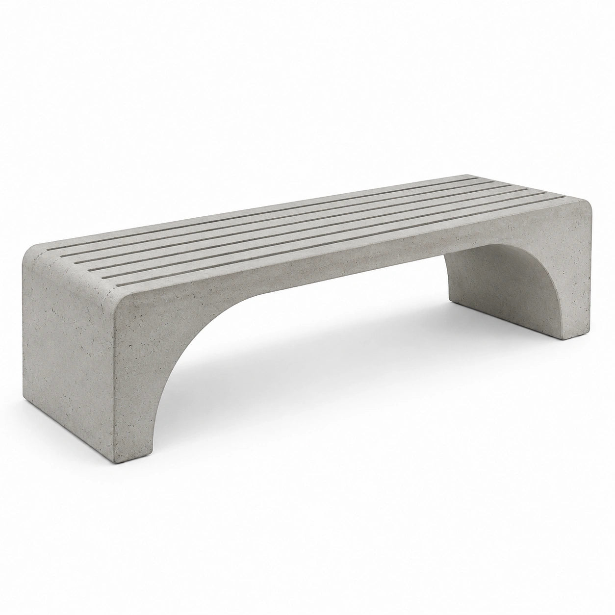 Banc extérieur en béton gris 180x40x45cm
